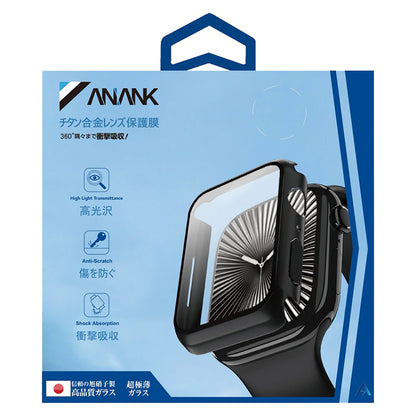 Custodia Anank Screen Guard per Apple Watch Series 7 45mm, Nera