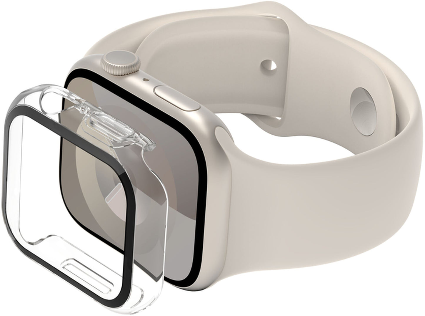 Custodia Belkin ScreenForce TemperedCurve per Apple Watch 40mm / 41mm Series, Trasparente OVG003zzCL