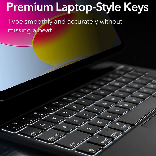 Custodia con Tastiera per Apple iPad (2025) / (2022), ESR, Rebound, Nera, Ricondizionata