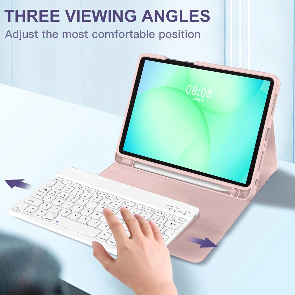 Keyboard Case for Samsung Galaxy Tab A11+ / Tab A9+, Tech-Protect, SC PEN, Pink