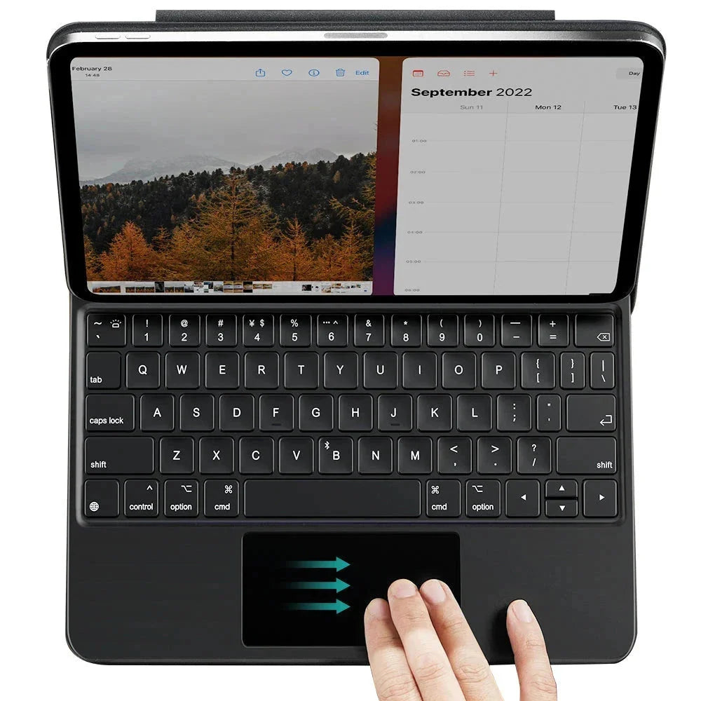 Custodia con Tastiera per Apple iPad (2025) / (2022), ESR, Rebound, Bianca