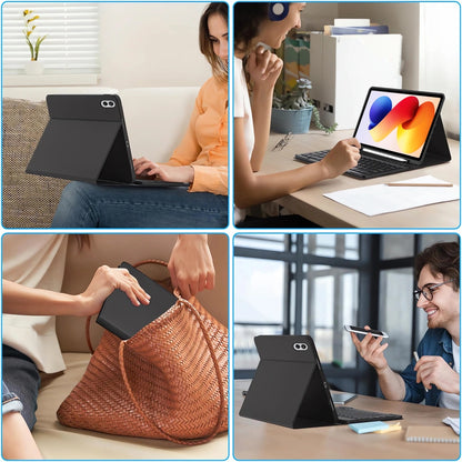 Custodia con tastiera per Xiaomi Poco Pad M1 / Redmi Pad 2 Pro, Tech-Protect, SC PEN, Nera