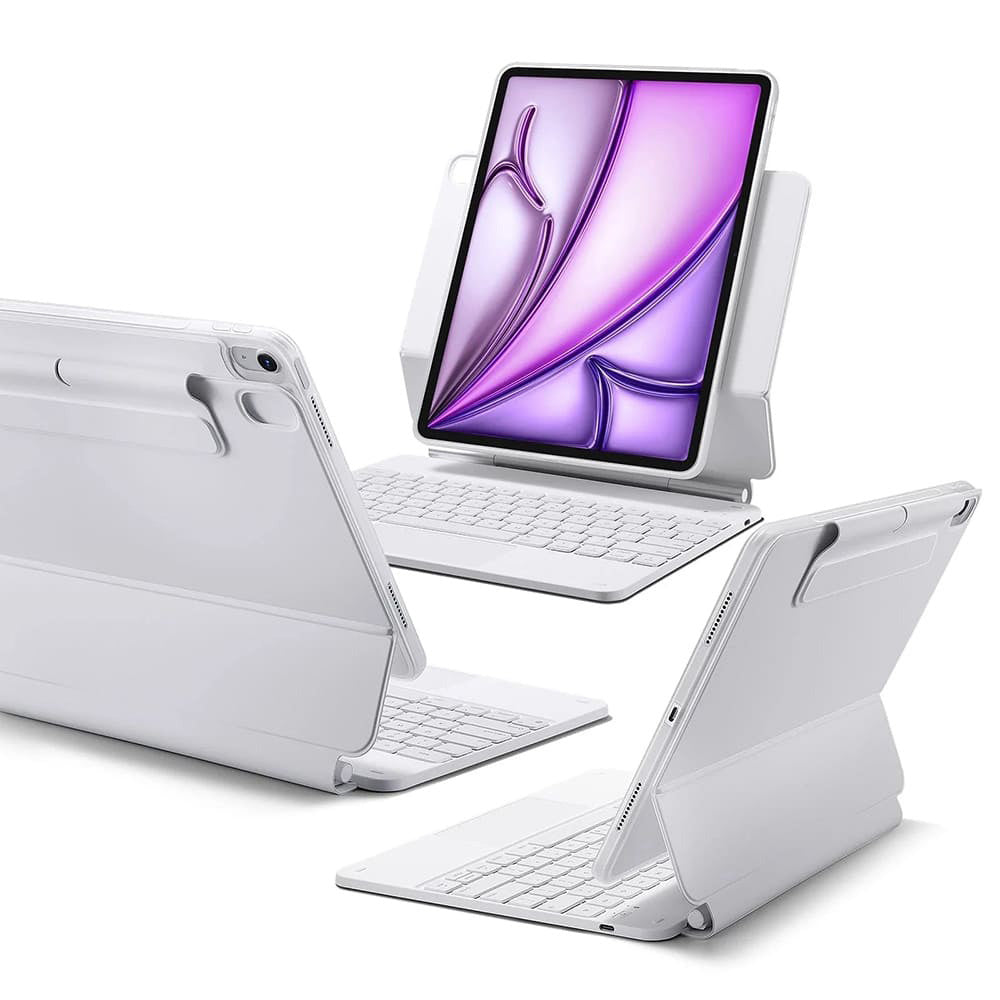 Custodia con Tastiera per Apple iPad (2025) / (2022), ESR, Rebound, Bianca