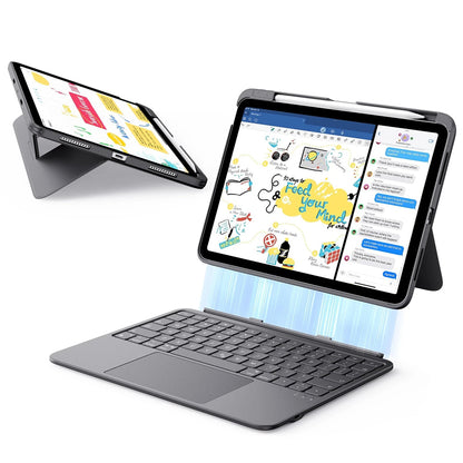Custodia con Tastiera per Apple iPad (2025) / (2022), ESR, Flex, Grigio