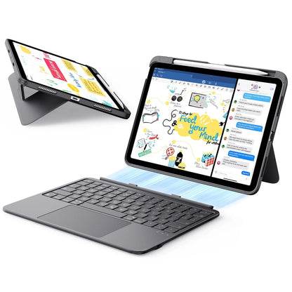 Custodia con Tastiera per Apple iPad Air 11 (2026) / iPad Air 11 (2025) / Air 11 (2024) / Air (2022) / Air (2020), ESR, Flex, Grigio