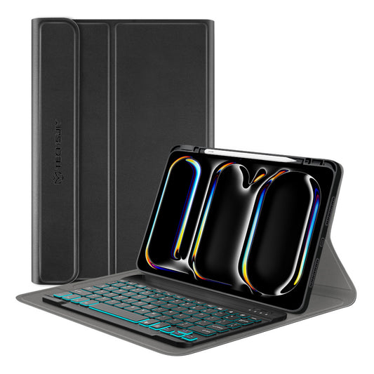 Custodia con Tastiera per Apple iPad Pro 11 (2024), Techsuit, CozyTab, Nera