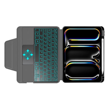 Custodia con Tastiera per Apple iPad Pro 11 (2024), Techsuit, KeyTab Pro, Nera