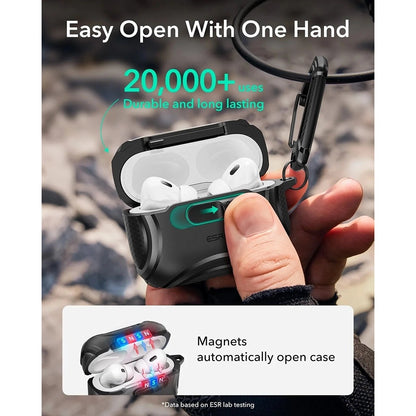 Custodia ESR Cyber FlickLock per Apple AirPods Pro 3, Nera
