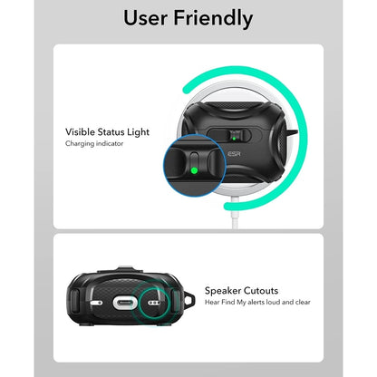 Custodia ESR Cyber FlickLock per Apple AirPods Pro 3, Nera