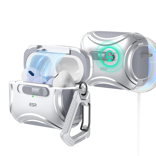 Custodia ESR Cyber per Apple AirPods Pro Series, Grigio