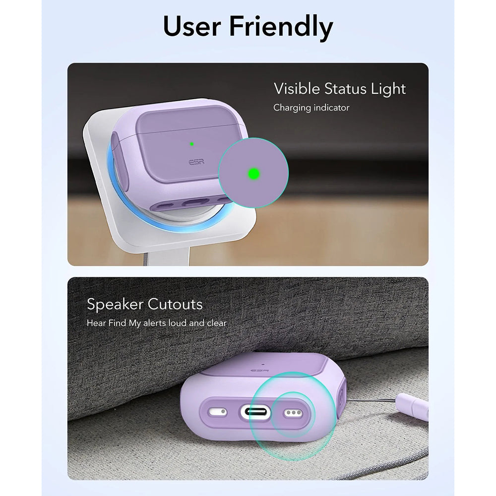 Custodia ESR Orbit Hybrid per Apple AirPods Pro 3, Viola