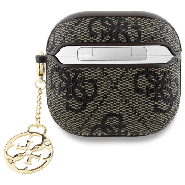 Custodia Guess 4G Charm per Apple AirPods 4, Marrone