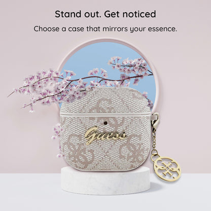 Custodia Guess 4G Charm per Apple AirPods 4, Marrone