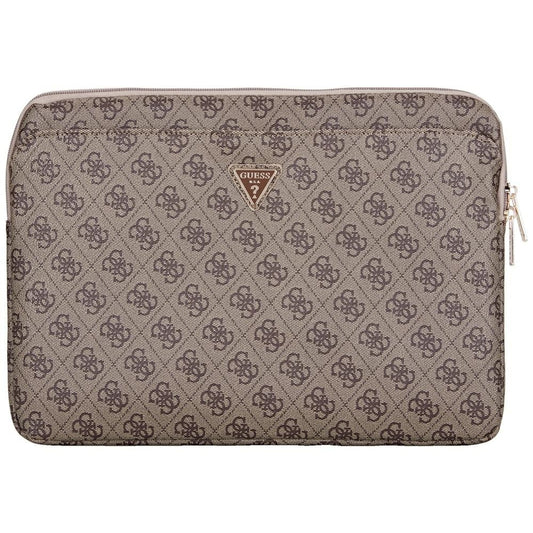 Custodia Guess 4G Triangle Logo per Laptop 14 pollici, Marrone