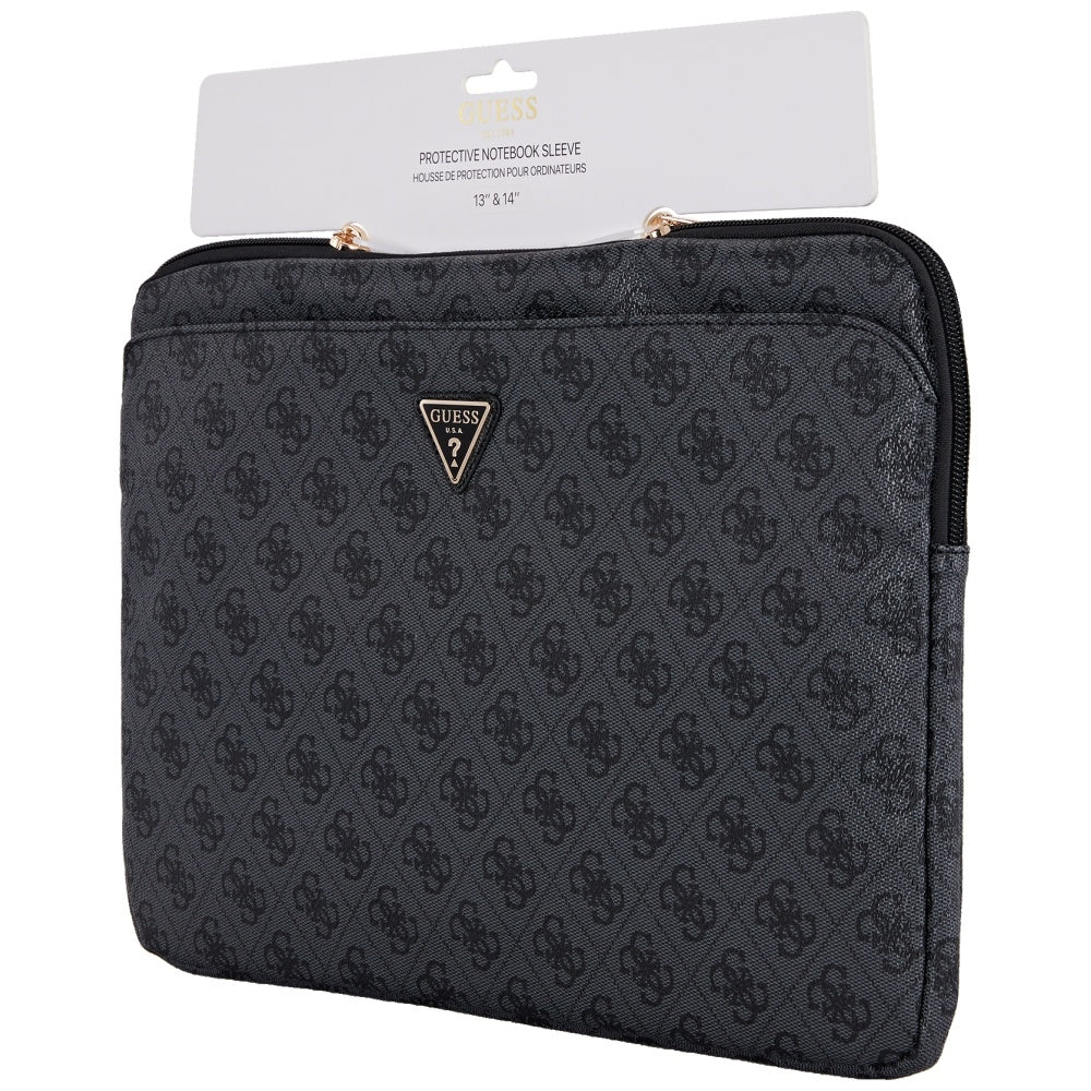 Guess 4G Triangle Logo Case for 14-inch Laptop, Black
