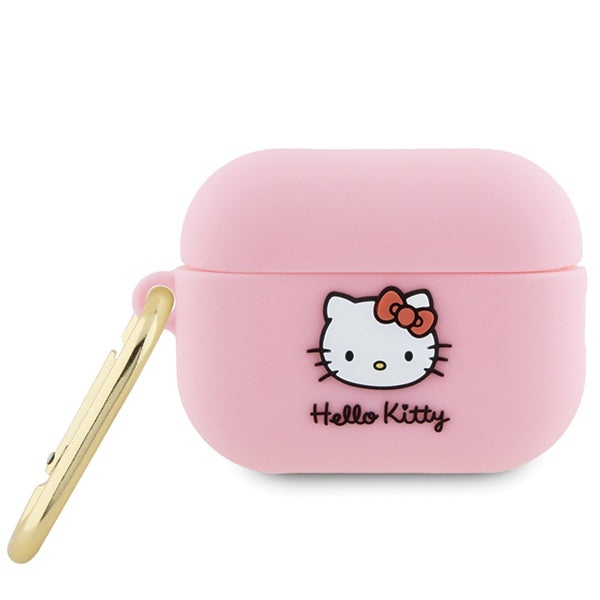 Custodia Hello Kitty 3D Kitty Head per Apple AirPods Pro 2, Rosa