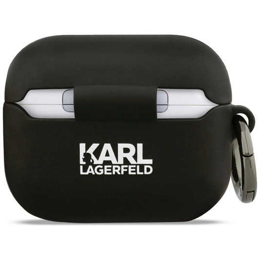 Custodia Karl Lagerfeld 3D Karl's Head per Apple Airpods Pro 3, Nera