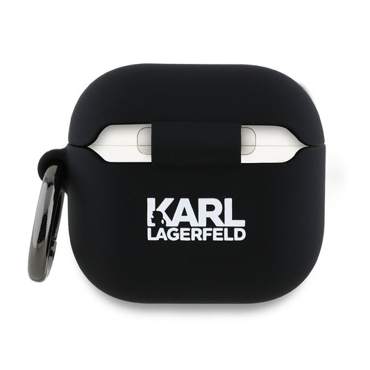Custodia Karl Lagerfeld 3D Karl's Head per Apple AirPods 4, Nera