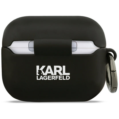Custodia Karl Lagerfeld Silicone Choupette's Head 3D per Apple AirPods Pro 3, Nera