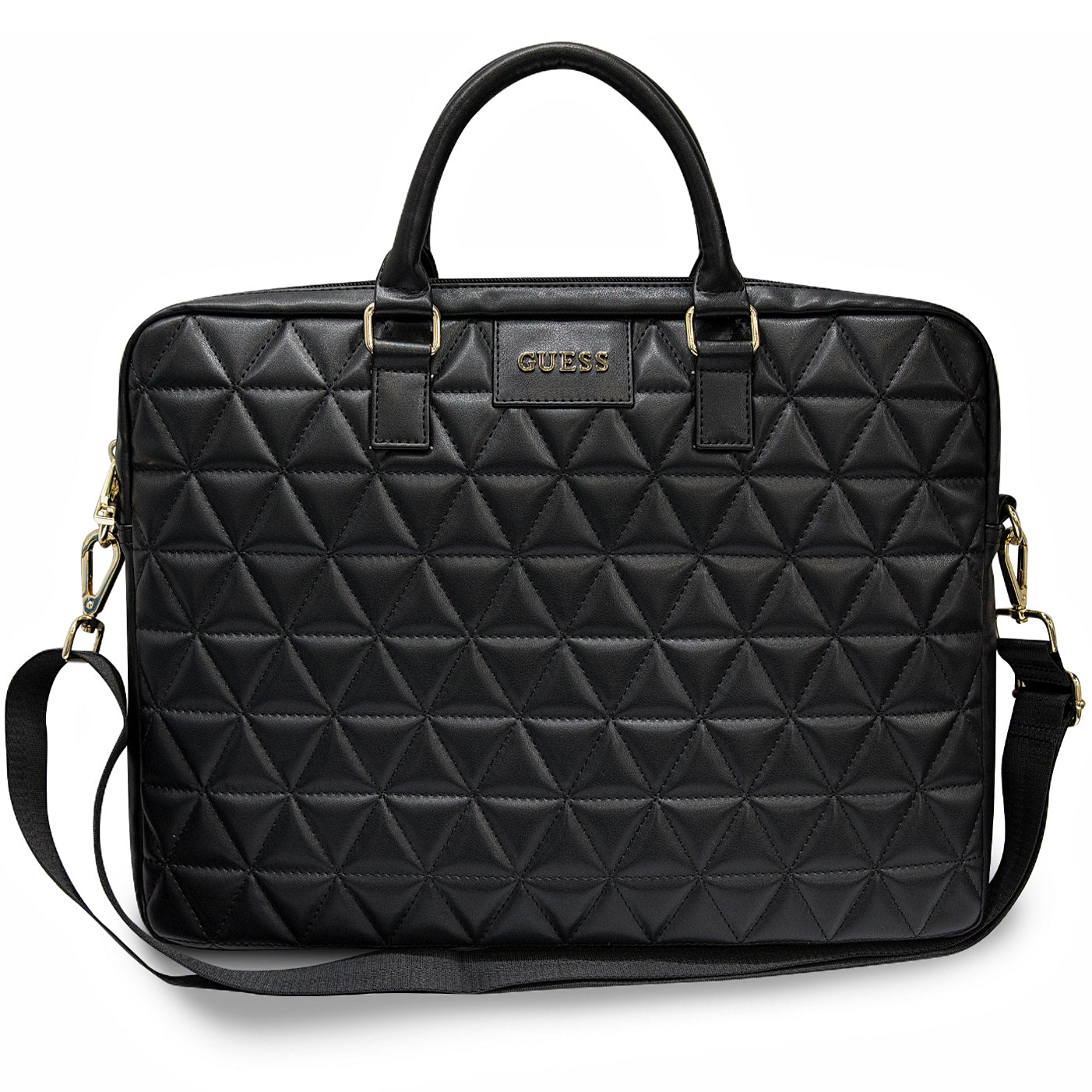 Borsa Guess Quilted per Laptop 15 pollici, Nera