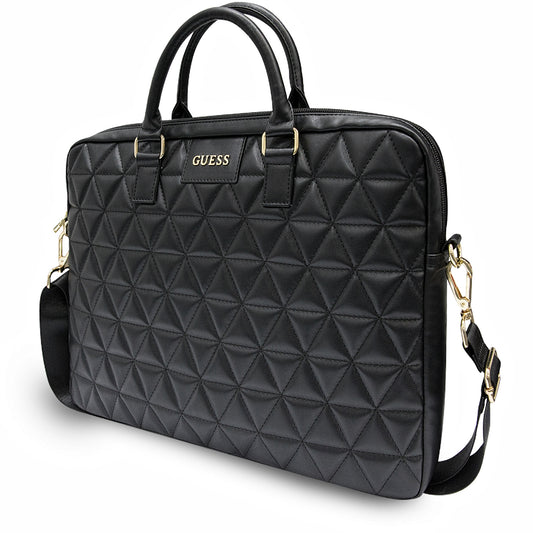 Borsa Guess Quilted per Laptop 15 pollici, Nera