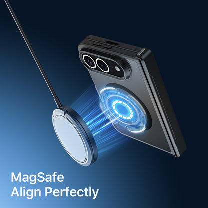 Custodia MagSafe con protezione della cerniera per Apple iPhone Duo, DUX DUCIS, Aimo, nera