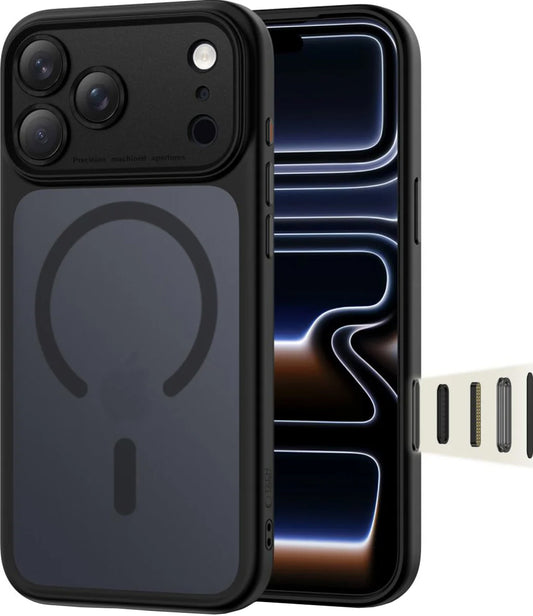 Custodia MagSafe per Apple iPhone 17 Pro Max, Tech-Protect, MagPeak, Nera Opaca