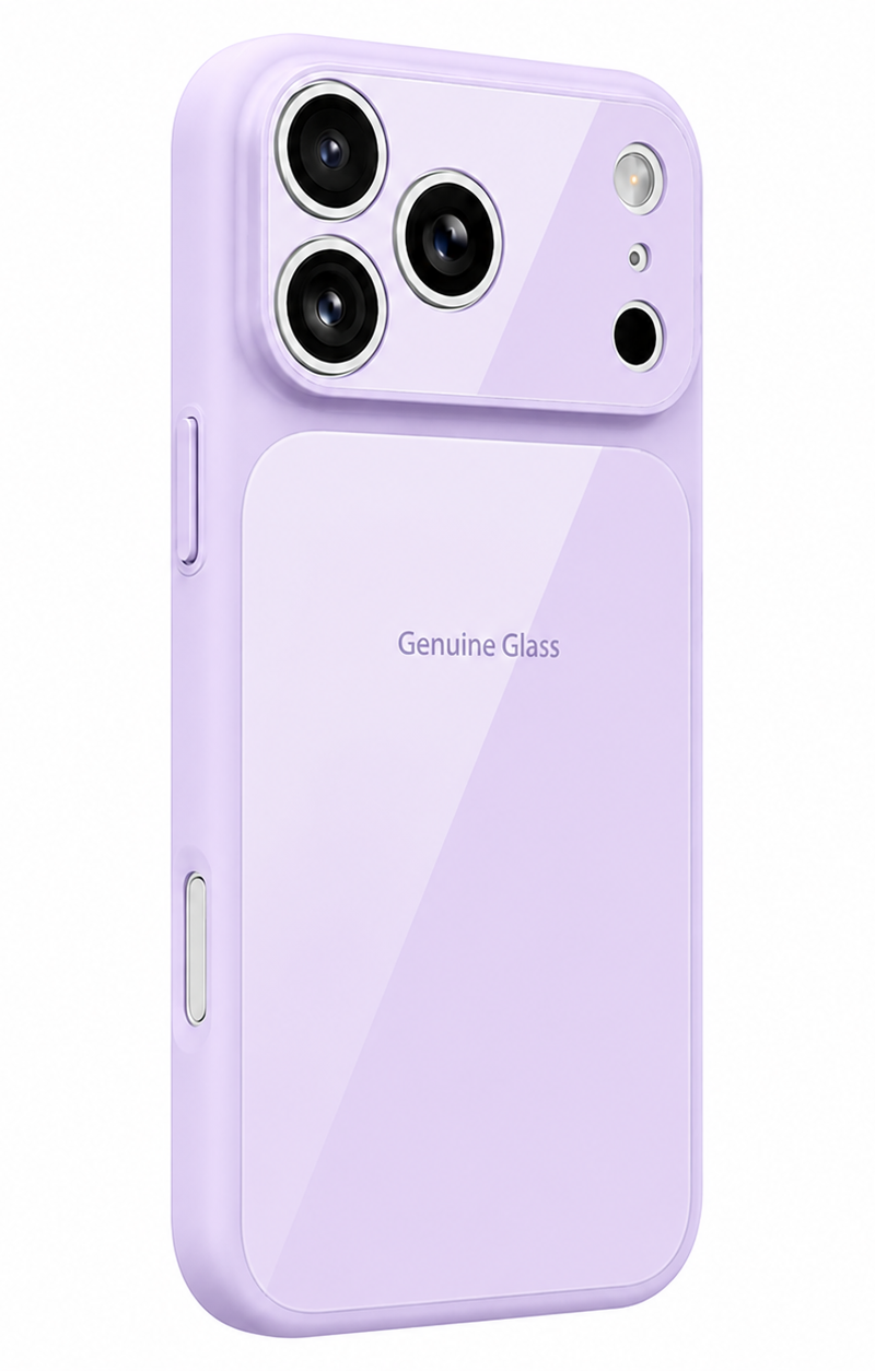 Custodia MagSafe per Apple iPhone 17, OEM, Vetro Autentico, Viola