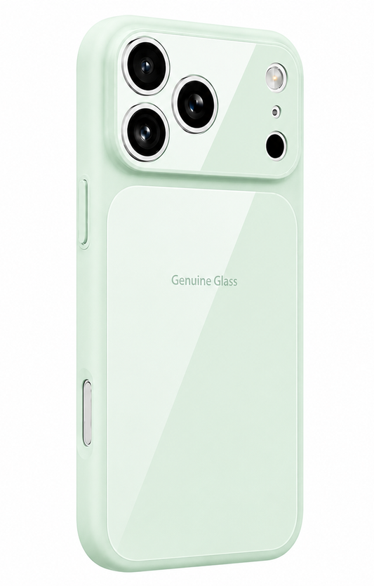 Custodia MagSafe per Apple iPhone 17, OEM, Vetro Autentico, Verde