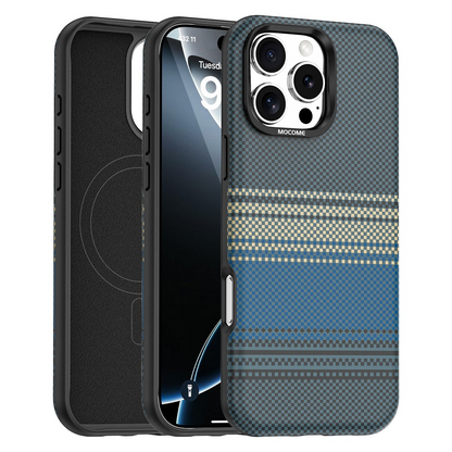 Custodia MagSafe per Apple iPhone 16 Pro Max, OEM, Gradient Rainbow, Blu Navy