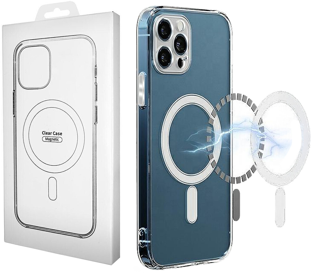 Custodia MagSafe per Apple iPhone 16 Pro Max, OEM, Clear with Camera Protection, Trasparente