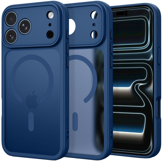 Custodia MagSafe per Apple iPhone 18 Pro Max / 17 Pro Max, Tech-Protect, BasicMag, Blu Opaco