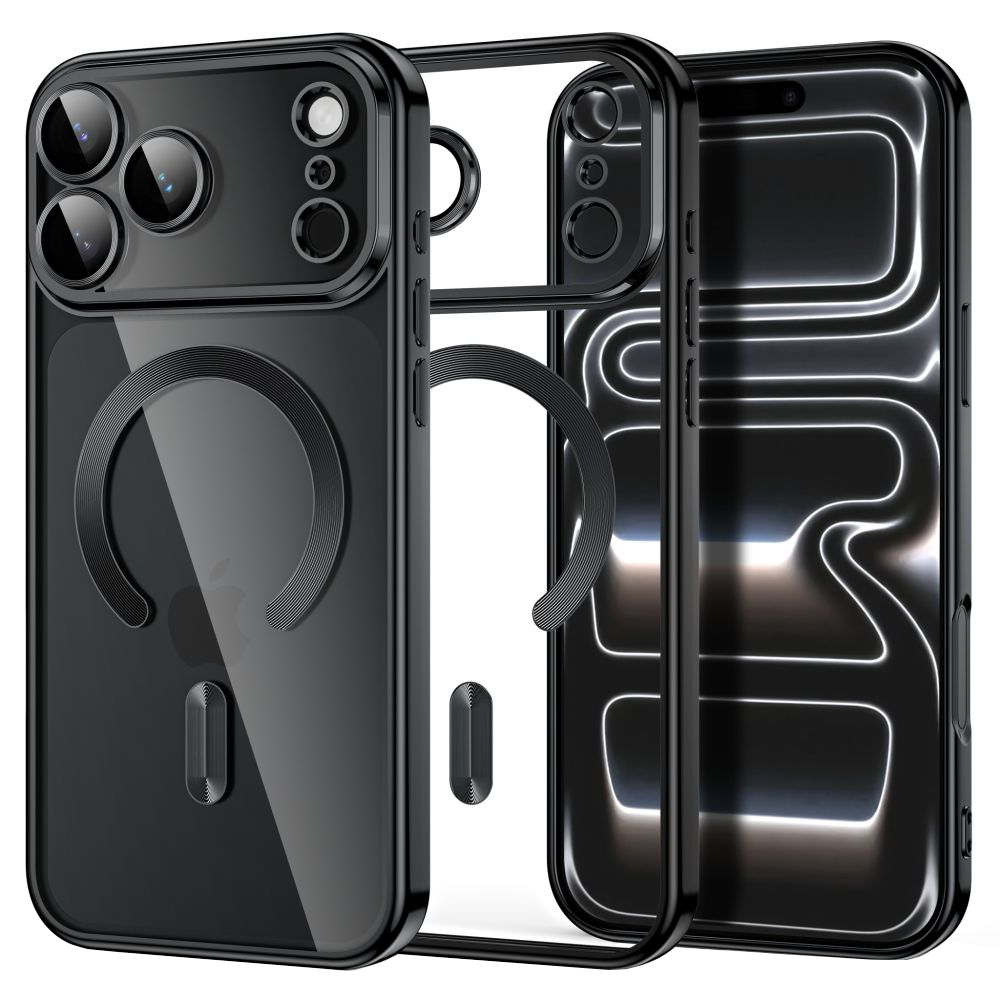 Custodia MagSafe per Apple iPhone 18 Pro Max / 17 Pro Max, Tech-Protect, Magflex, Nero Satinato