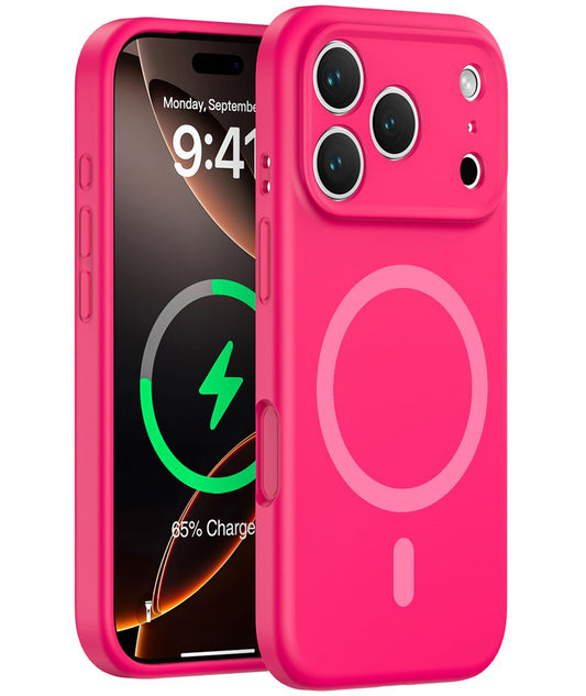 Custodia MagSafe per Apple iPhone 17 Pro, OEM, Silicone Liquido, Rosa