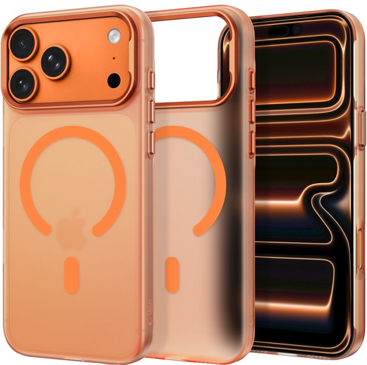 Custodia MagSafe per Apple iPhone 18 Pro Max / 17 Pro Max, Tech-Protect, MagZero, Arancione Opaco