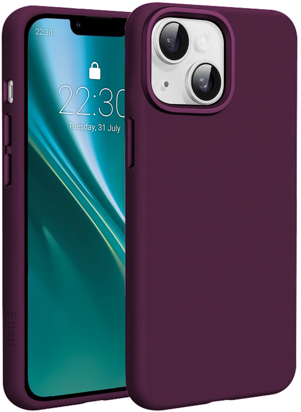 Custodia MagSafe per Apple iPhone 15, Etteri, Silicone Mag, Vinaccia