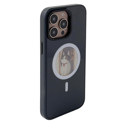 Custodia MagSafe per Apple iPhone 15 Pro, OEM, Round Screen Smart E-Ink, Nera