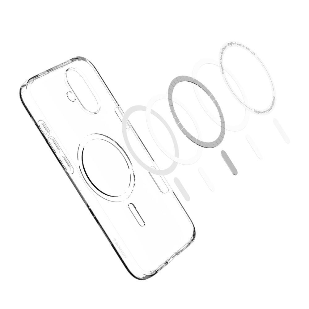 Custodia MagSafe per Apple iPhone 16 Plus, Spigen, Liquid Crystal, Trasparente ACS08388