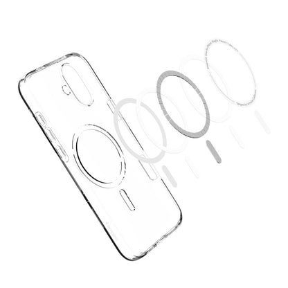 Custodia MagSafe per Apple iPhone 16 Plus, Spigen, Liquid Crystal, Trasparente ACS08388