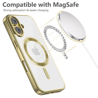 Custodia MagSafe per Apple iPhone 16, Tech-Protect, Magflex Satin, oro 