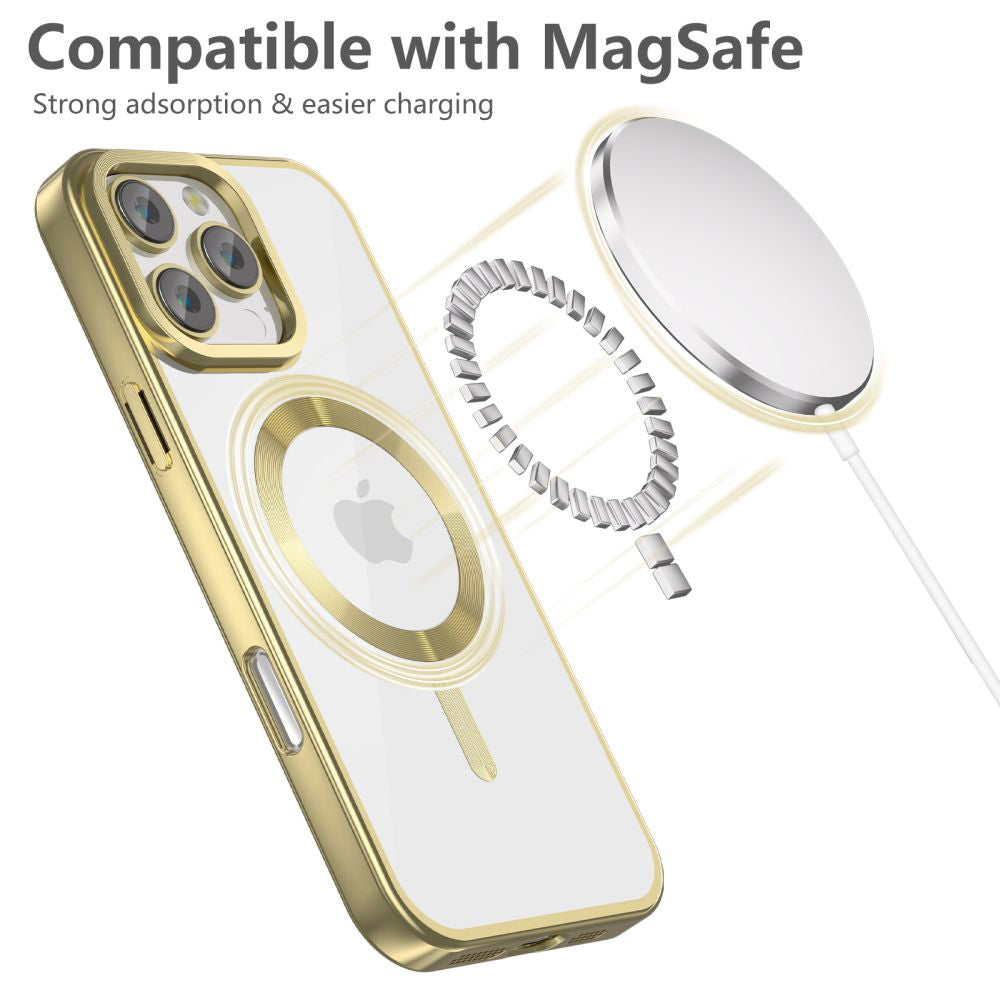 Custodia MagSafe per Apple iPhone 16 Pro Max, Tech-Protect, Magflex Satin, Oro 