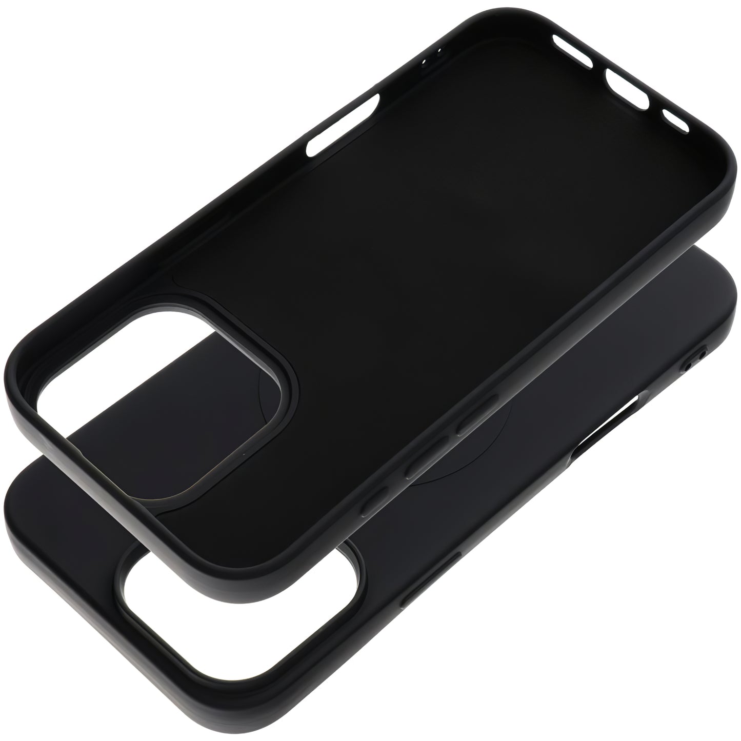 Custodia MagSafe per Apple iPhone 16 Pro Max, OEM, Silicone Mag (Foro Grande), Nera