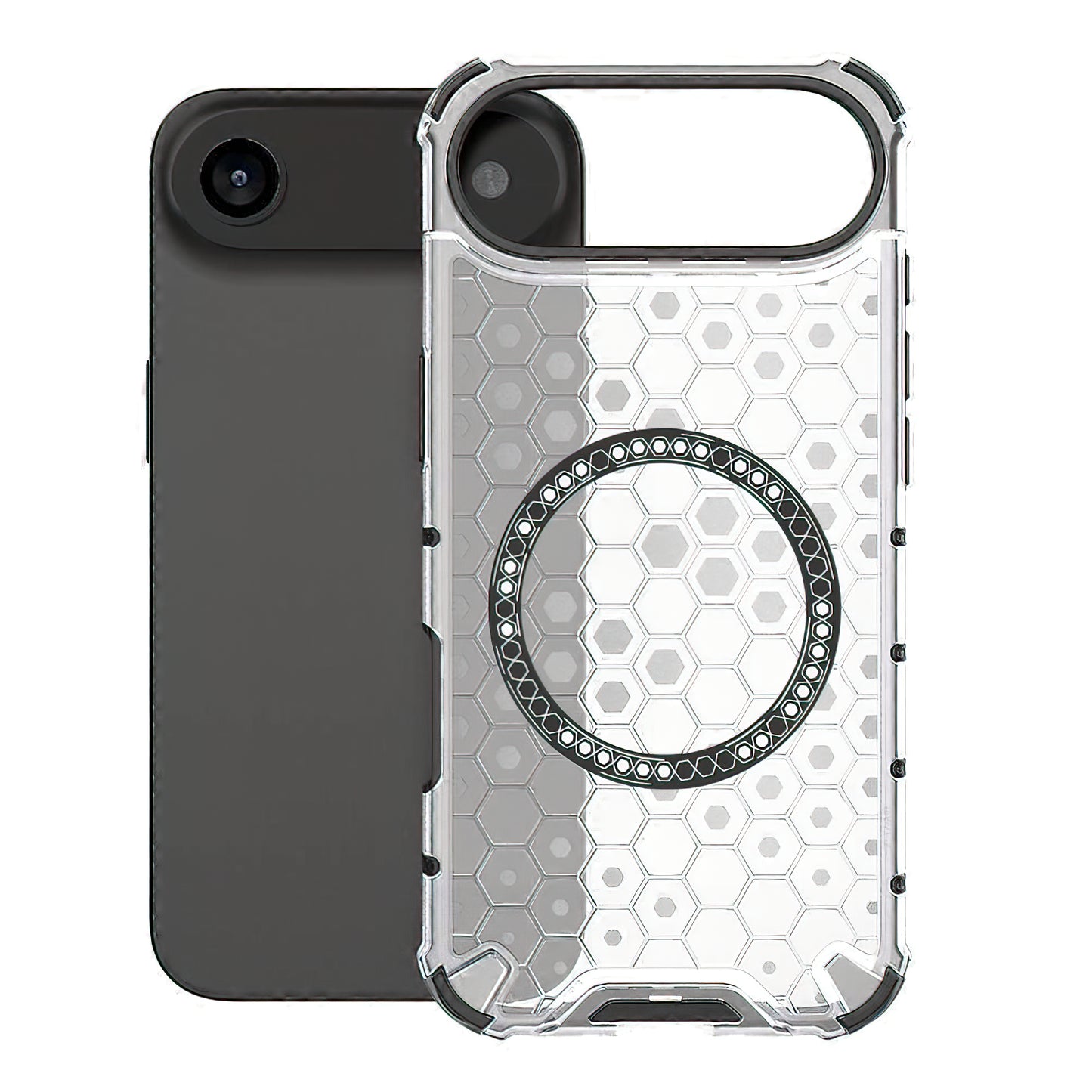 Custodia MagSafe per Apple iPhone 17 Air, Techsuit, HoneyComb Shield, Bianca