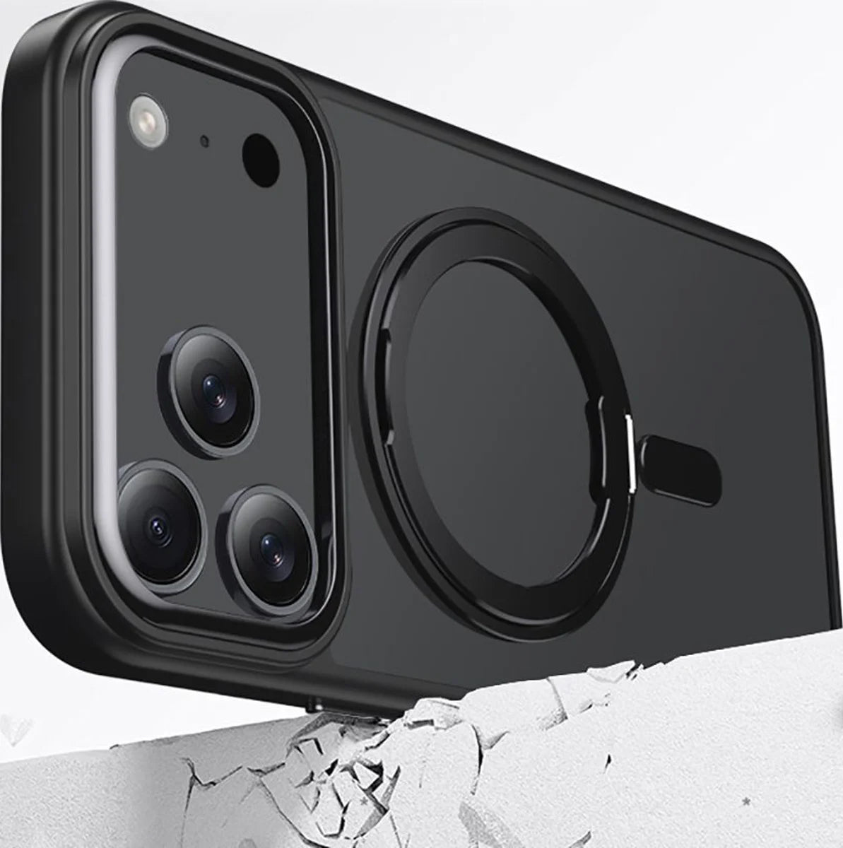 Custodia MagSafe per Apple iPhone 17 Pro Max, Tech-Protect, MagRing, Nera