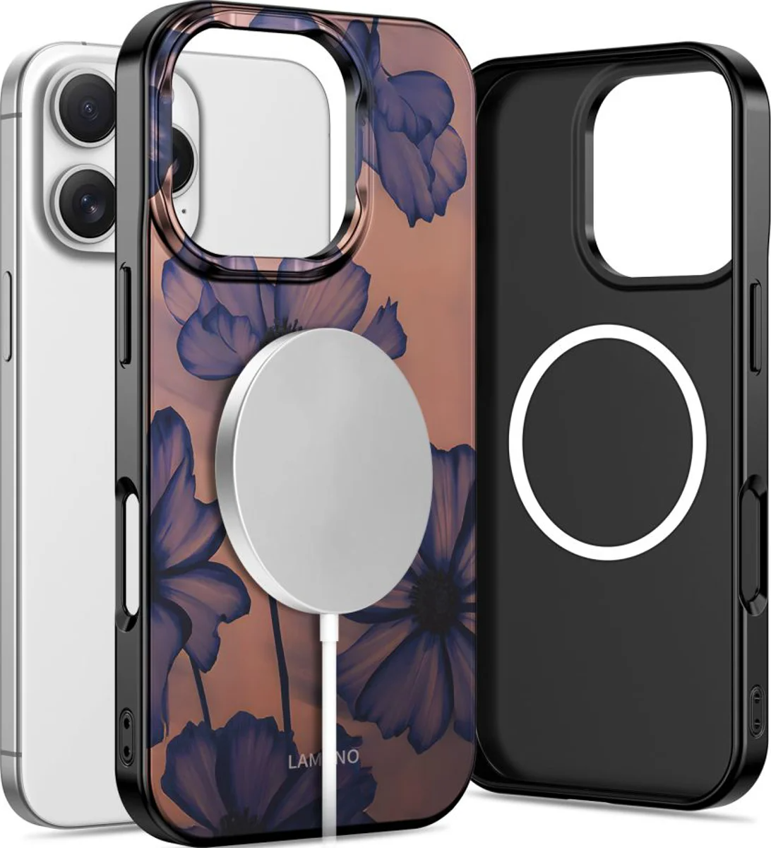 Custodia MagSafe per Apple iPhone 16 Pro, Tech-Protect, Lamano Velvet Night, Nera