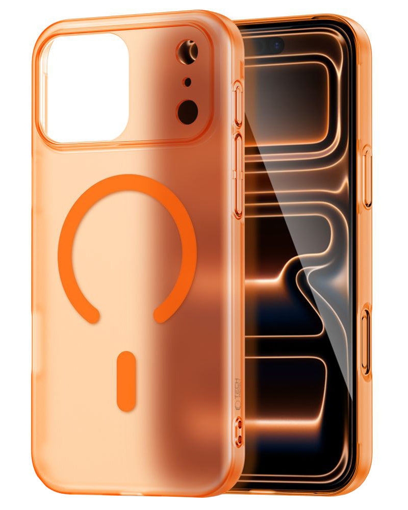 Custodia MagSafe per Apple iPhone 17 Pro Max, Tech-Protect, MagSlim, Arancione Opaco