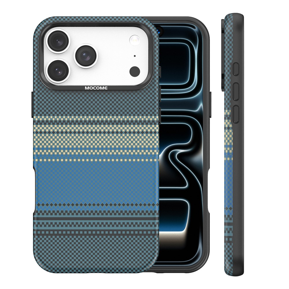 Custodia MagSafe per Apple iPhone 17 Pro Max, OEM, Gradient Rainbow, Blu Navy