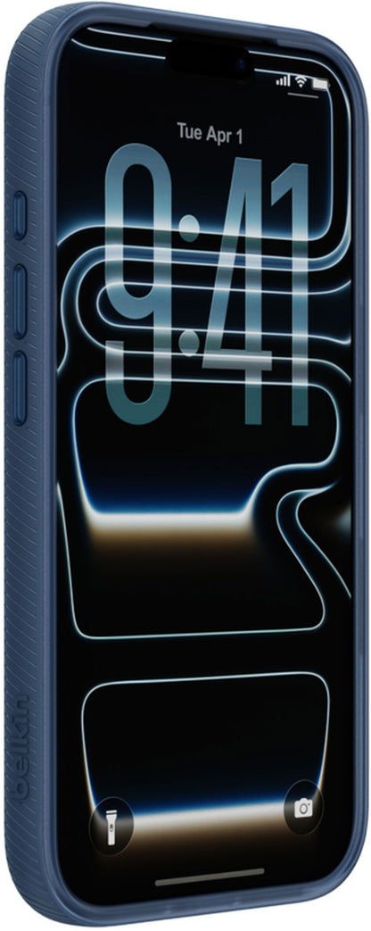 Custodia MagSafe per Apple iPhone 17 Pro Max, Belkin, SheerForce Grip, Blu Navy MSA036hqNY
