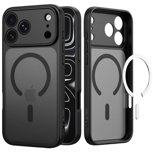Custodia MagSafe per Apple iPhone 18 Pro / 17 Pro, Tech-Protect, BasicMag, Nero Opaco