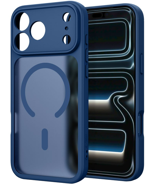 Custodia MagSafe per Apple iPhone 18 Pro Max / 17 Pro Max, Tech-Protect, BasicMag, Blu Opaco